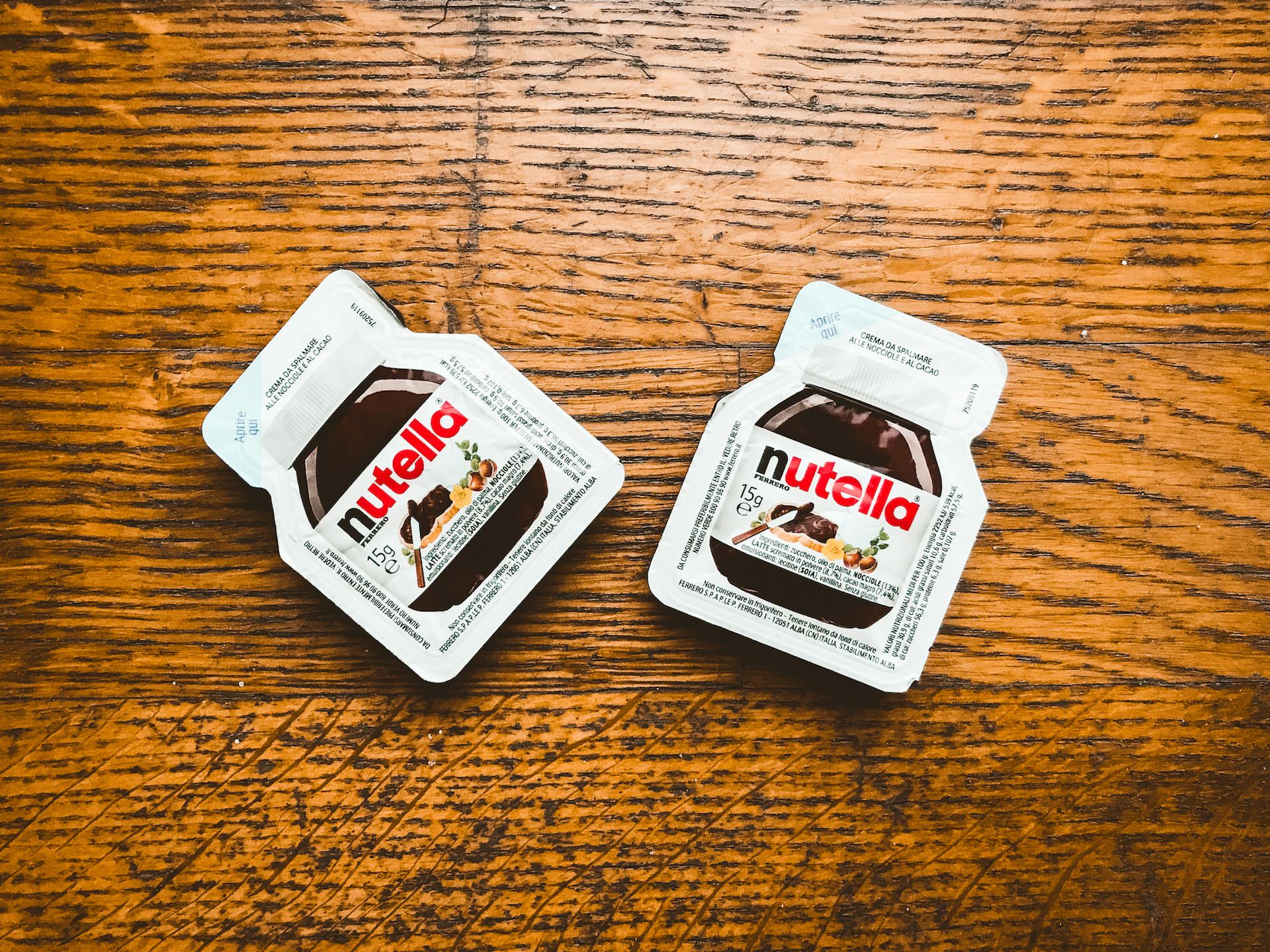 Can you take Nutella on a plane? Travel-size Nutella packets.
